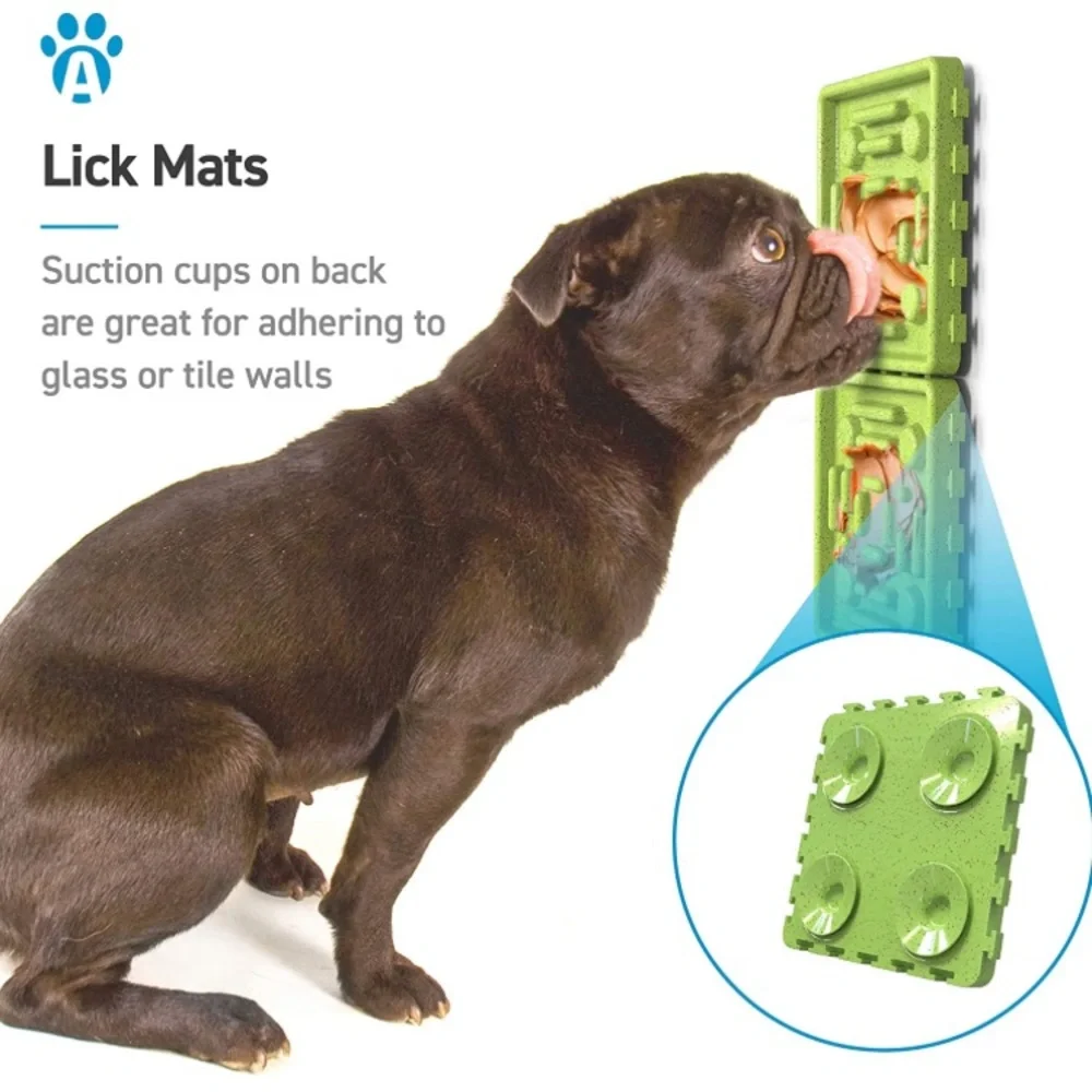 MULTICOLOR Slow Feeding Food Mats and Trays with Suction Cups for Cats and Dogs